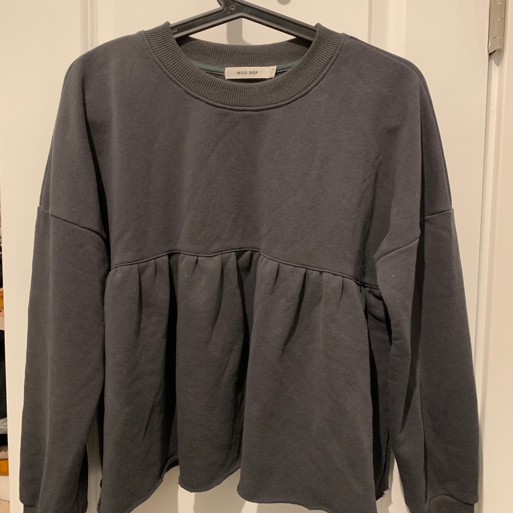 Mod Ref peasant pleated sweatshirt